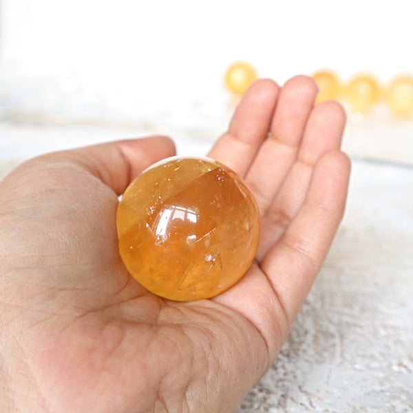 Yellow Honey Calcite Sphere