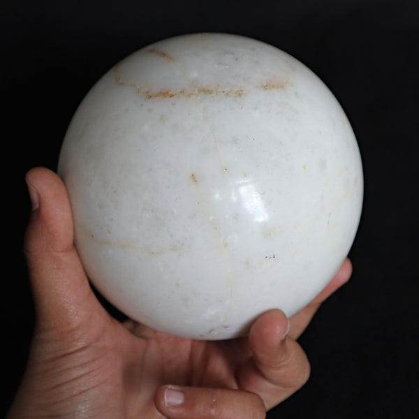 Large White Jade Sphere 100mm 1.77 Kg