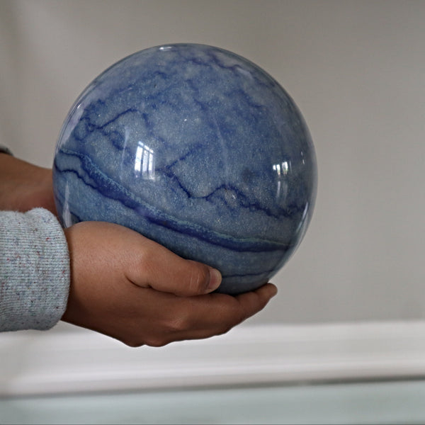 Blue Aventurine Quartz Sphere Large 157mm 6.18 inch