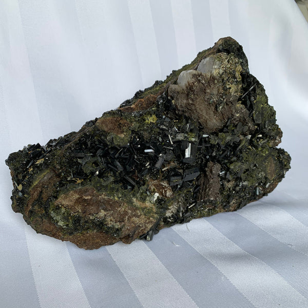 Xtra Large Epidote Specimen with Crystal Clusters 8 inches 6.1 Lbs