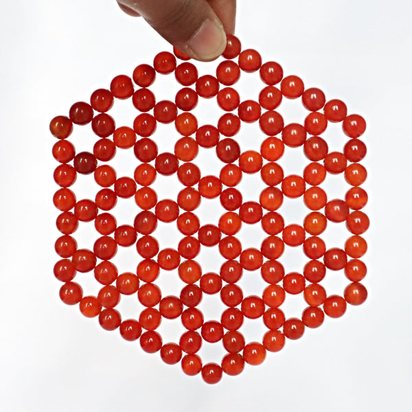 Crystal Table Placemat Carnelian Coaster Table Mat Cleansing Purifying Plate Coaster Grid Sacred Geometry