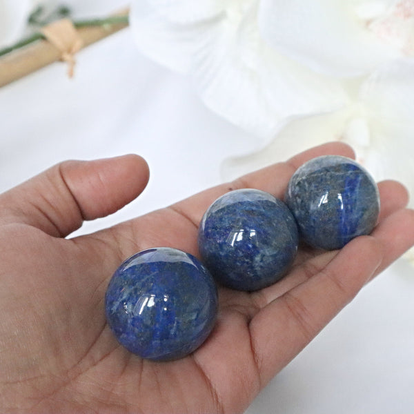 Lapis Lazuli Sphere 30mm, Third Eye Crystal, Throat Chakra Crystal