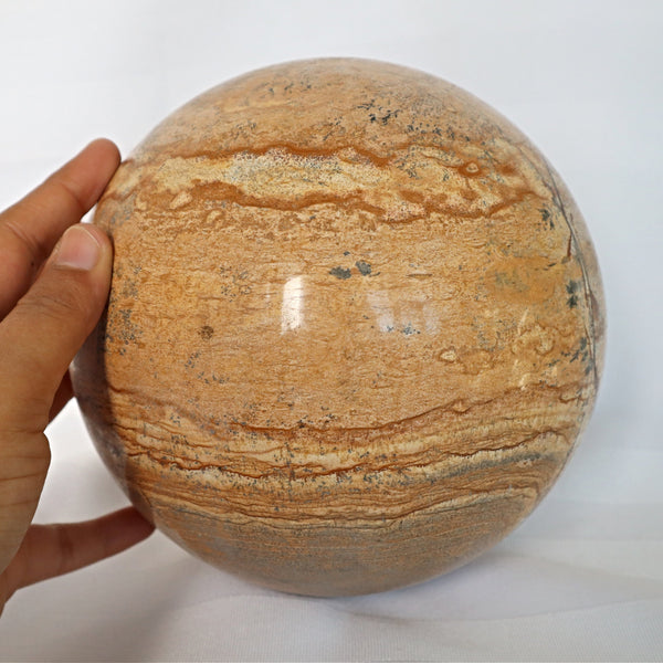 Large Picture Jasper Sphere 10.8 Lb 6.1 inches
