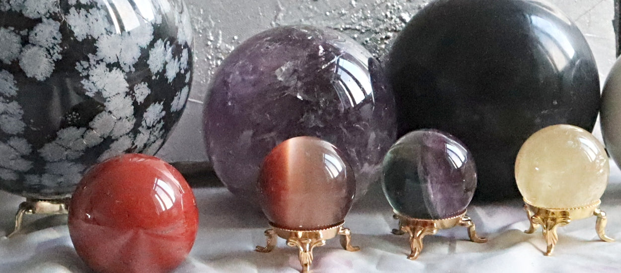  Natural Crystal Stone Spheres