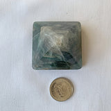 Large Green Fluorite Pyramid: Reiki Healing Crystal (45mm)