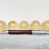 Honey Calcite Sphere: Solar Plexus Chakra, Feng Shui Decor