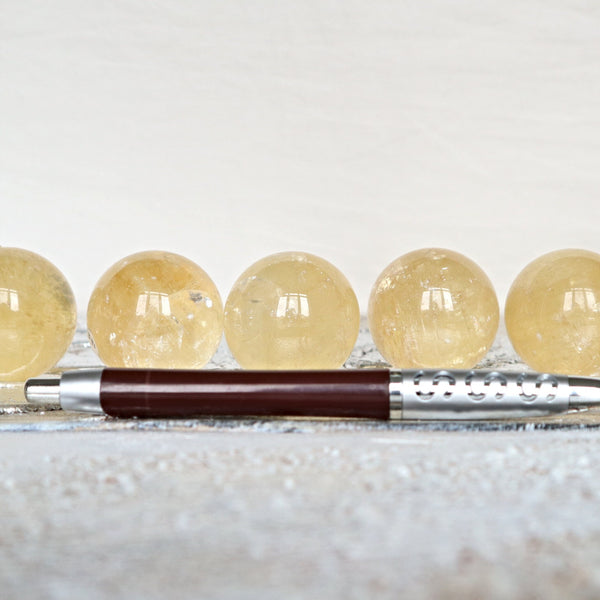 Honey Calcite Sphere: Solar Plexus Chakra, Feng Shui Decor