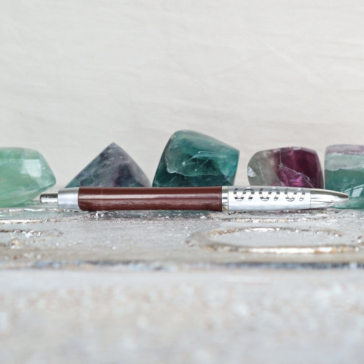 Green Purple Fluorite Palm Stone: Meditation Crystal Gift