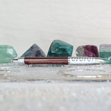 Green Purple Fluorite Palm Stone: Meditation Crystal Gift