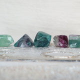 Green Purple Fluorite Palm Stone: Meditation Crystal Gift