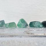 Green Purple Fluorite Palm Stone: Meditation Crystal Gift