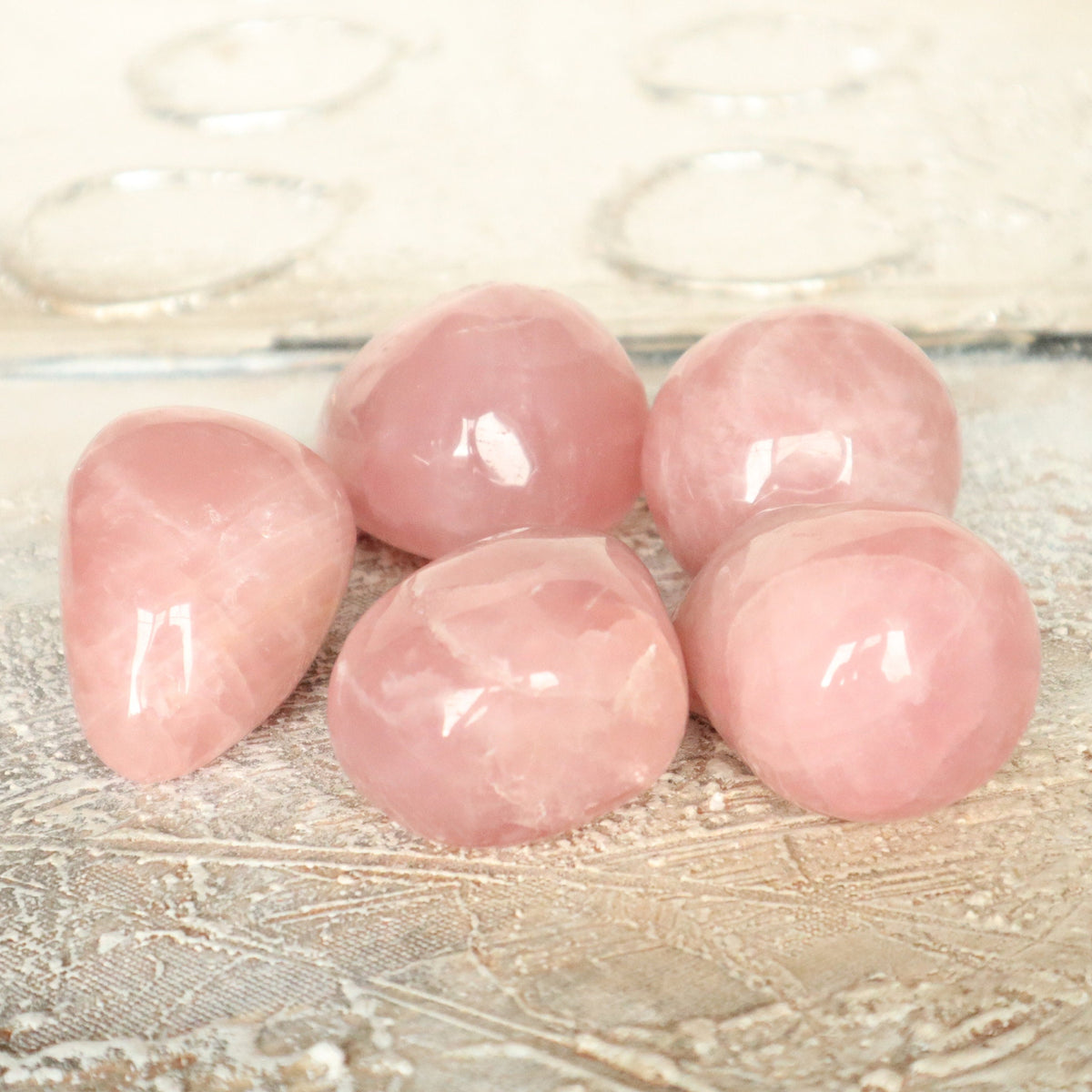 Rose Quartz Palm Stone: Natural Pink Crystal, Massage & Pocket Stone