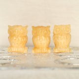 Hand Carved Yellow Calcite Owl Figurine: Feng Shui Crystal Decor