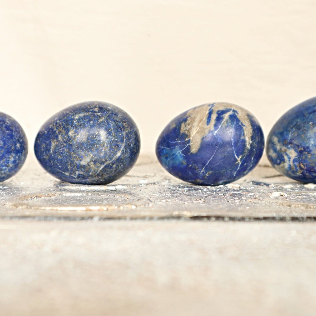 Large Lapis Lazuli Egg: Reiki Meditation Healing Crystal Decor