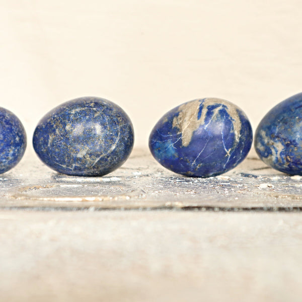 Large Lapis Lazuli Egg: Reiki Meditation Healing Crystal Decor