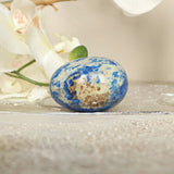 Polished Lapis Lazuli Egg: Reiki Meditation Crystal Decor