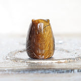 Tiger Eye Crystal Owl: Hand Carved Wisdom Stone, Home Decor