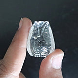 Clear Crystal Quartz Owl Feng Shui Gift for Home Decor wisdom and success