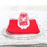 Clear Crystal Quartz Owl Feng Shui Gift for Home Decor wisdom and success