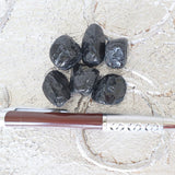 Black Tourmaline Palm Stones (Set of 3): EMF Protector, Root Chakra Crystal