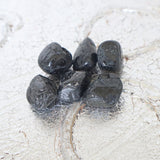 Black Tourmaline Palm Stones (Set of 3): EMF Protector, Root Chakra Crystal