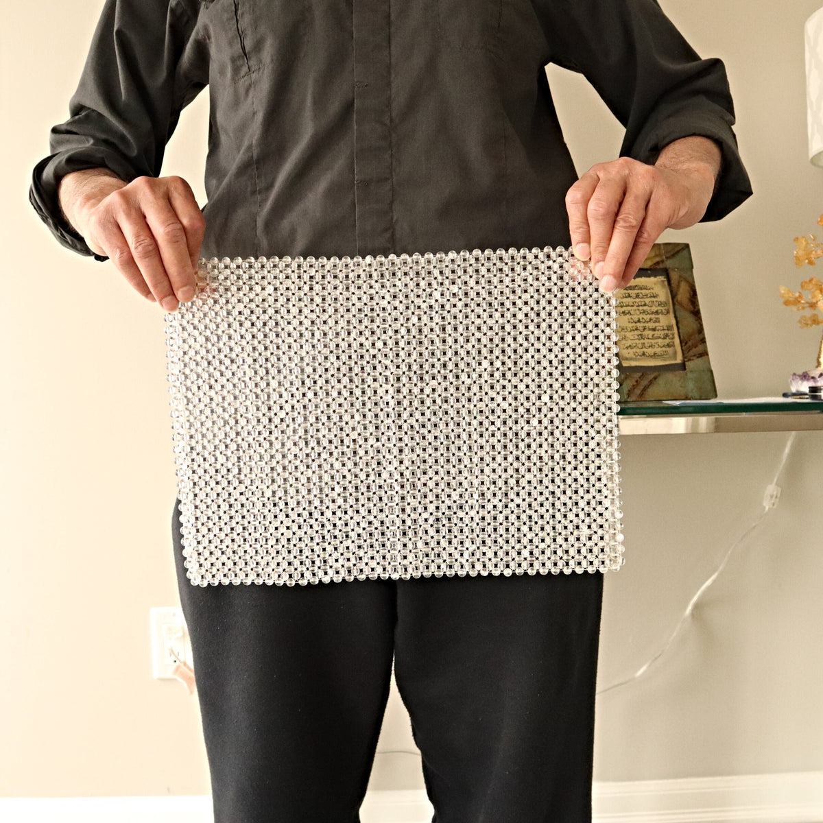 Clear Crystal Quartz Pillow Mat: Meditation, Reiki, Calming Gift
