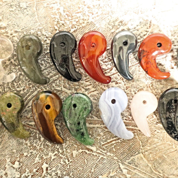 Magatama Natural Crystal Gemstones