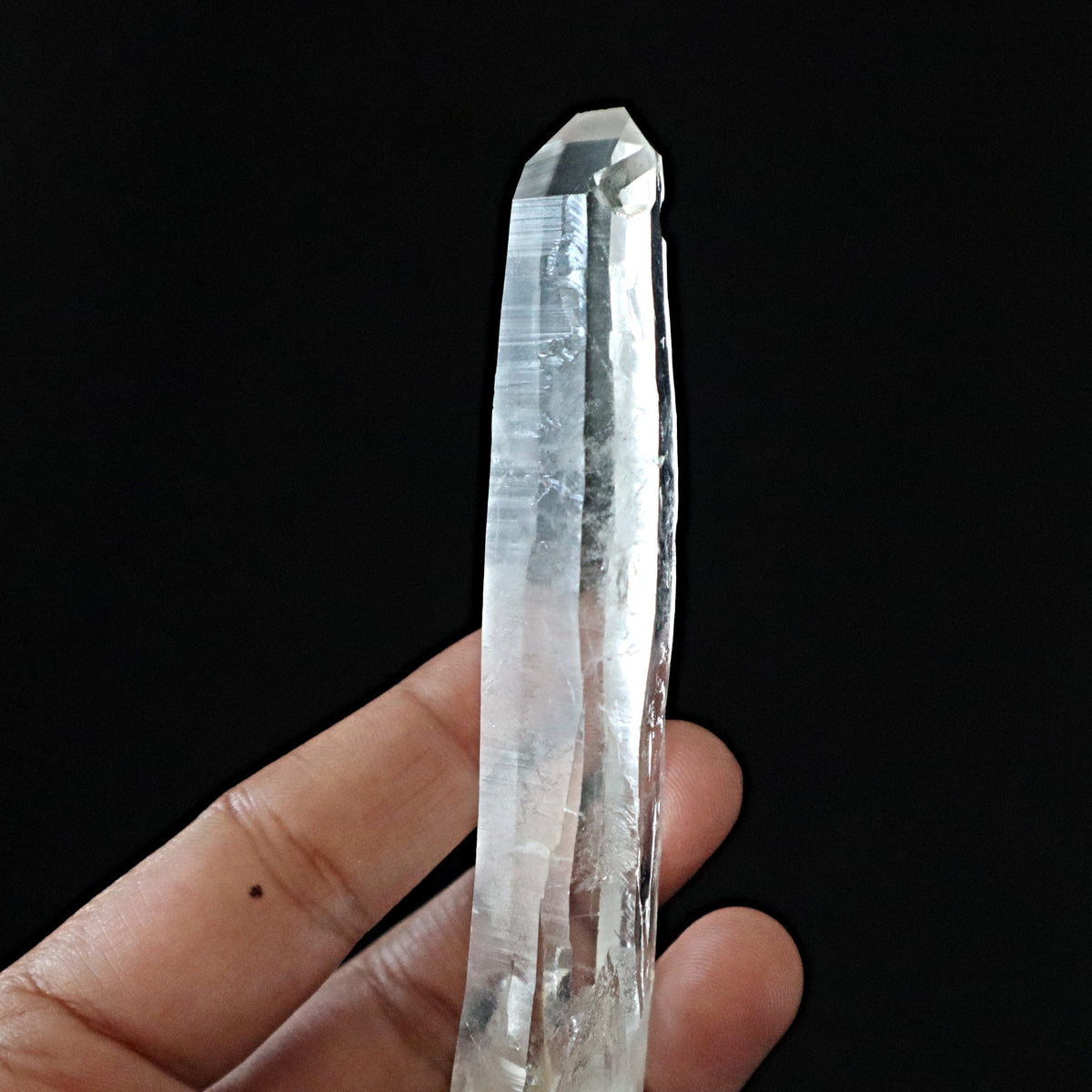 Raw Lemurian Seed Crystal Point: Brazil Quartz (4.2 Inches)