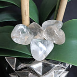 Himalayan Quartz Palm Stone: High Vibration Wealth Crystal