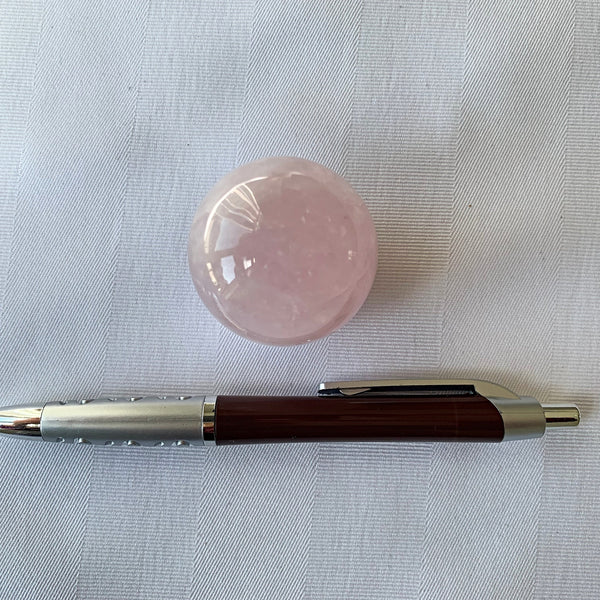 AAA Rose Quartz Sphere: 40mm Healing Crystal, Stone of Love