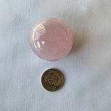AAA Rose Quartz Sphere: 40mm Healing Crystal, Stone of Love