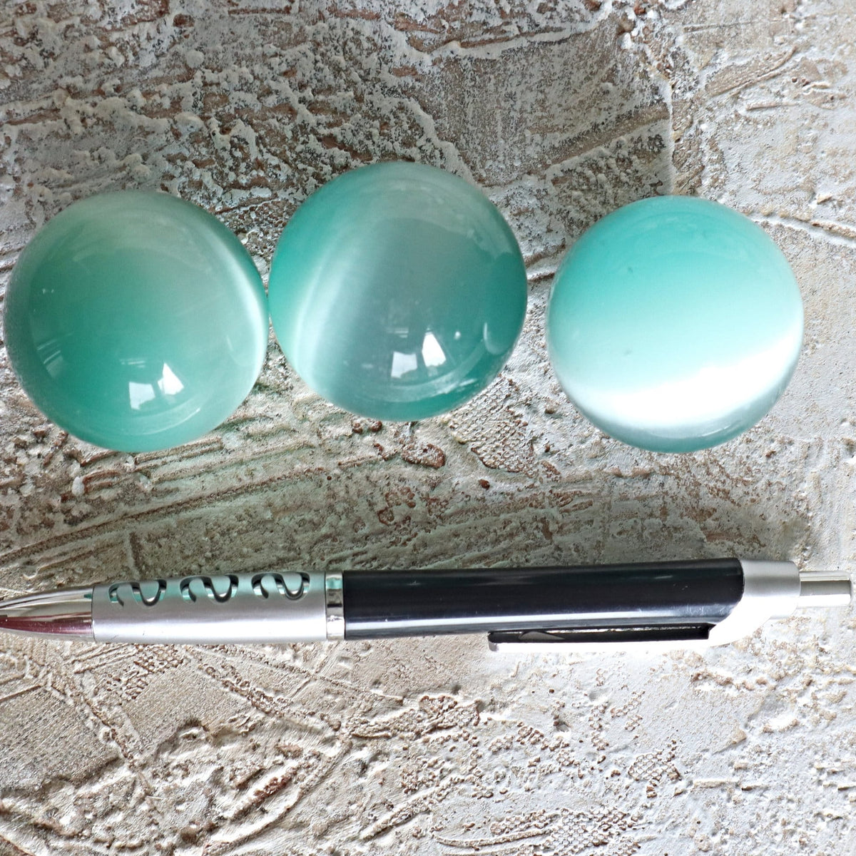 Green Cat's Eye Quartz Sphere: 40mm Crystal Healing Ball