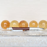 AAA Honey Calcite Sphere: Polished Yellow-Orange Crystal (38mm)