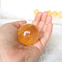 AAA Honey Calcite Sphere: Polished Yellow-Orange Crystal (38mm)