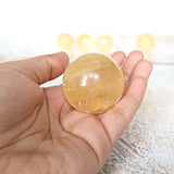Honey Calcite Sphere: Solar Plexus Chakra, Feng Shui Decor