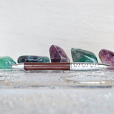 Green Purple Fluorite Palm Stone: Meditation Crystal Gift