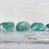 Green Purple Fluorite Palm Stone: Meditation Crystal Gift