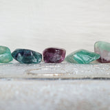 Green Purple Fluorite Palm Stone: Meditation Crystal Gift