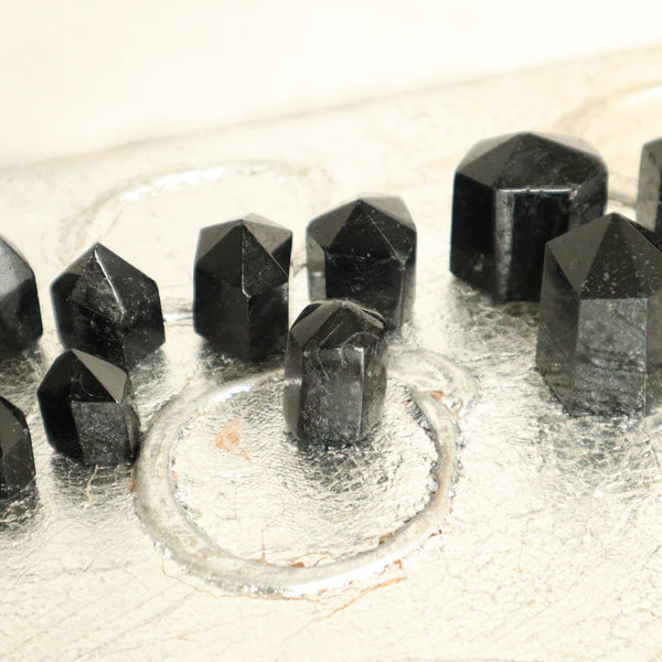 Natural Black Tourmaline Tower, Reiki Meditation Healing Crystal Tower Gift for root chakra