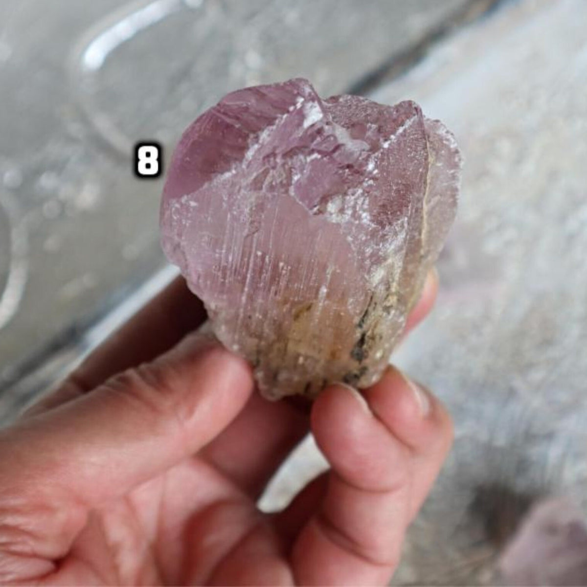 Natural Pink Kunzite Crystal Specimen, Spodumene