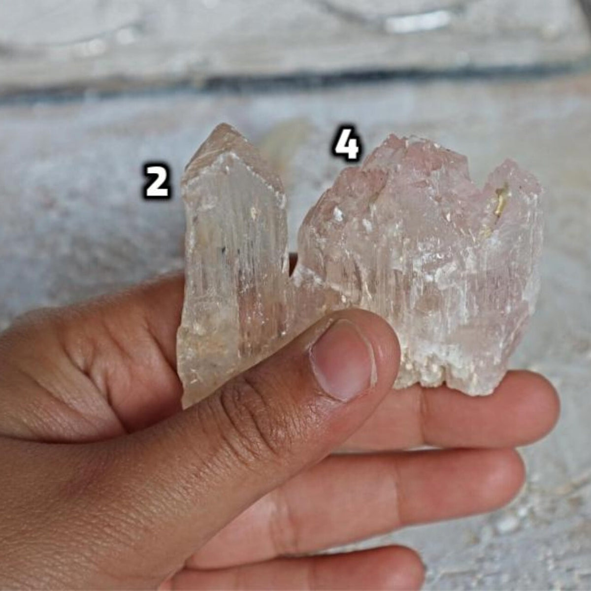 Natural Pink Kunzite Crystal Specimen, Spodumene