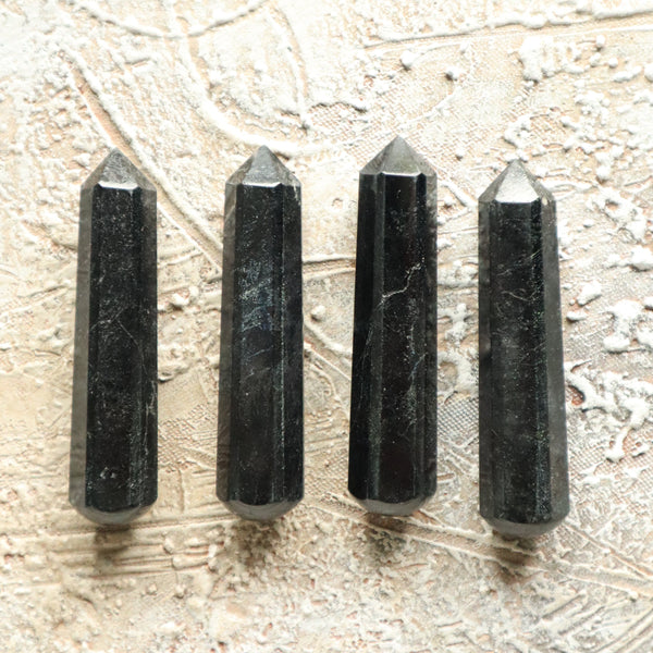 Black Tourmaline Wand: Reiki Healing Crystal, EMF Protector