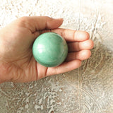 Green Aventurine Sphere: Lucky Abundance Crystal (1.6 inch)