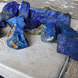 Raw Lapis Lazuli Stones: Natural Freeform Lapis Decor