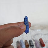 Double Point Crystal Set: Lapis, Rhodonite, Agate, Jasper, Obsidian
