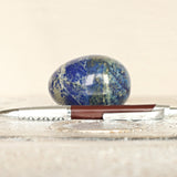 Large Lapis Lazuli Egg: Reiki Healing Crystal Home Decor