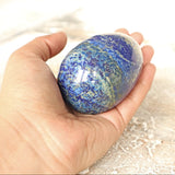 Large Lapis Lazuli Egg: Reiki Healing Crystal Home Decor