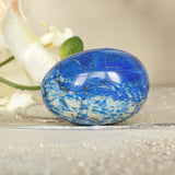 Polished Lapis Lazuli Egg: Reiki Meditation Crystal Decor