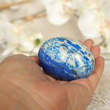 Polished Lapis Lazuli Egg: Reiki Meditation Crystal Decor
