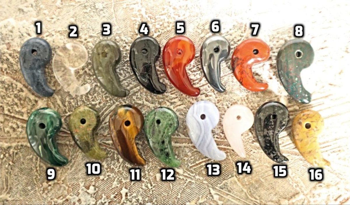 Magatama: Japanese Good Fortune Talisman Pendant (35mm)